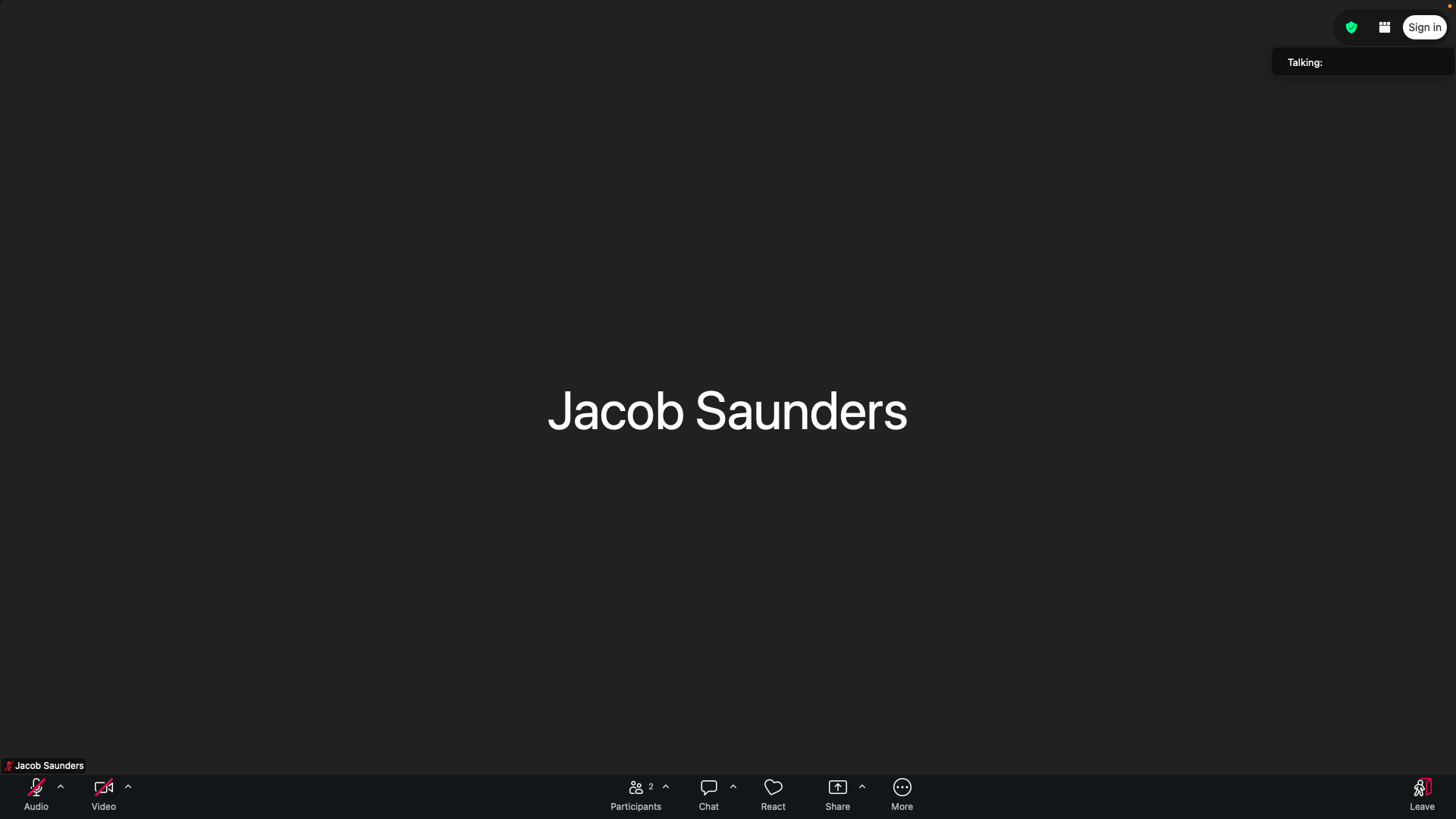 Zoom interface (Desktop)